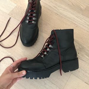 Zara black combat boots